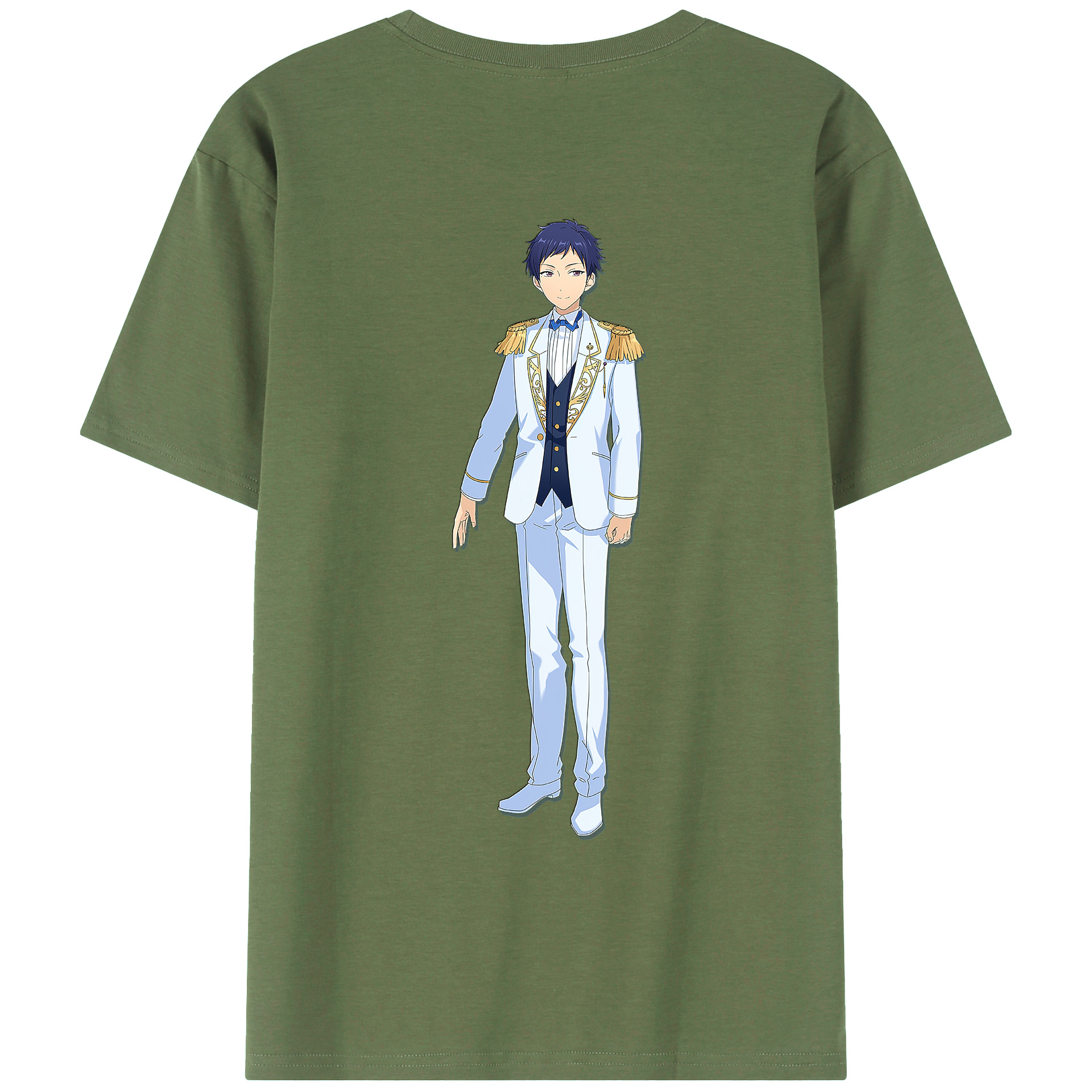 （画像用） あんさんぶるスターズ! Ensemble Stars 綿100％ メンズ半袖Tシャツ（バックプリント） 通気性
